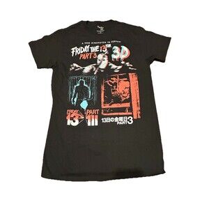 NWOT Friday the 13th Part 3 3D Jason Voorhees Horror Movie Tee Shirt Size S